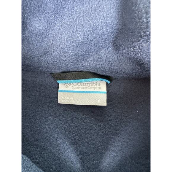 Columbia Men's Size L Fleece Vest Blue Polyester Zip Pockets Large - Picture 3 of 6